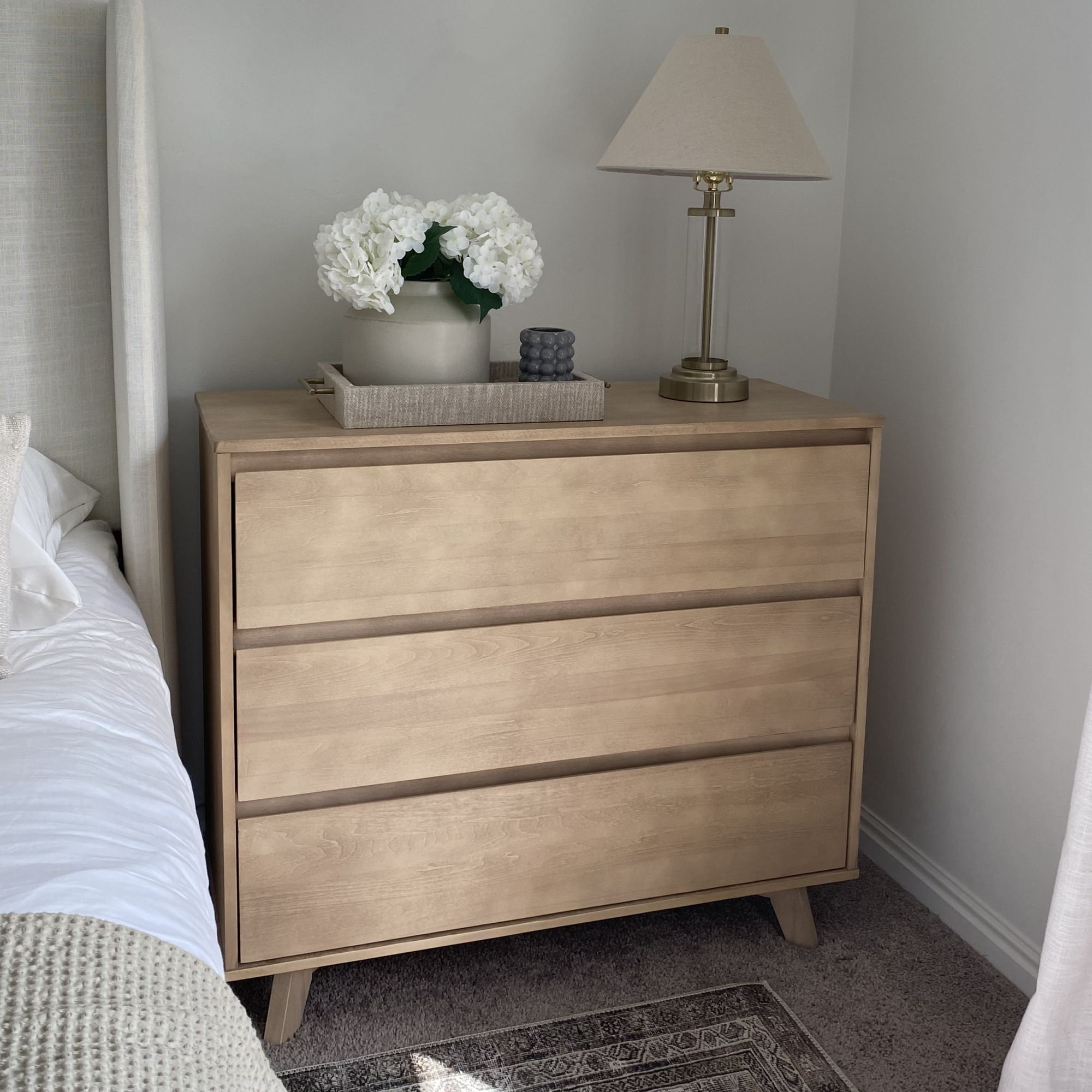 美drawerドゥロワー　ハーフスリーブ比翼シャツ36ベージュ George Oliver Lauritzen Scandinavian 3-Drawer Dresser & Reviews